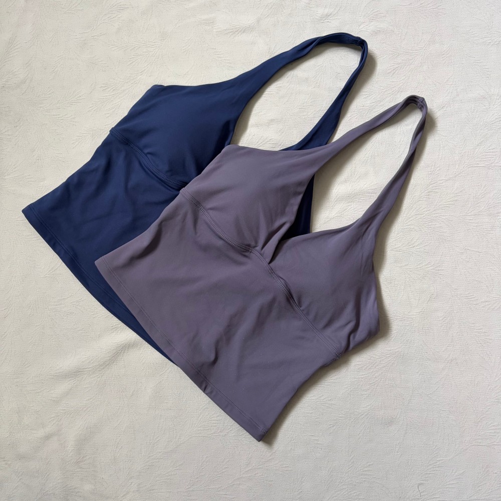 Mat Pilates Yoga - Logo V-neck Hanging Neck Vest with