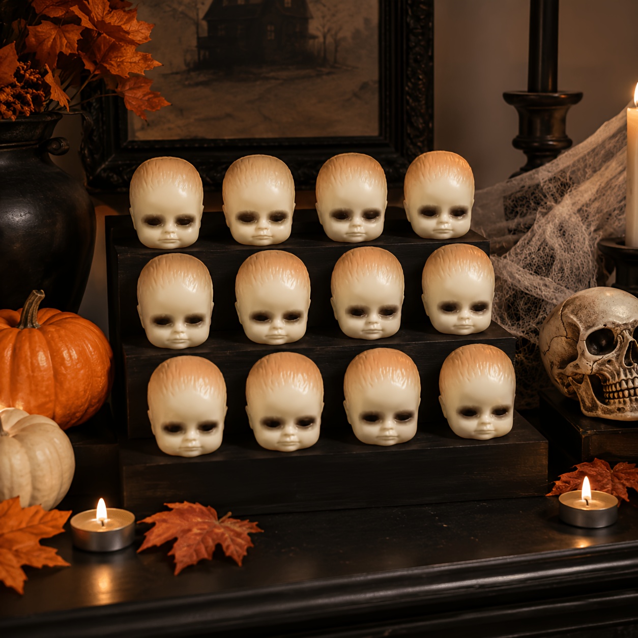 12Pcs Creepy Doll Head Ornamen - огляд і ціна Head Racket Boom