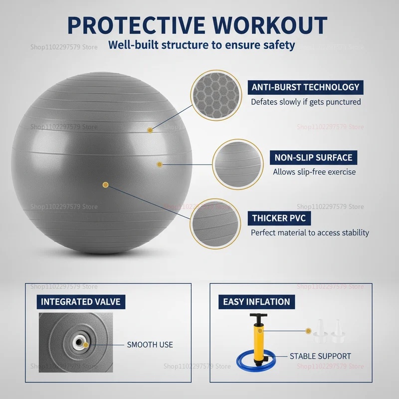 Anti-Burst Yoga Ball with Pump - огляд і ціна Pilates Yoga Chair