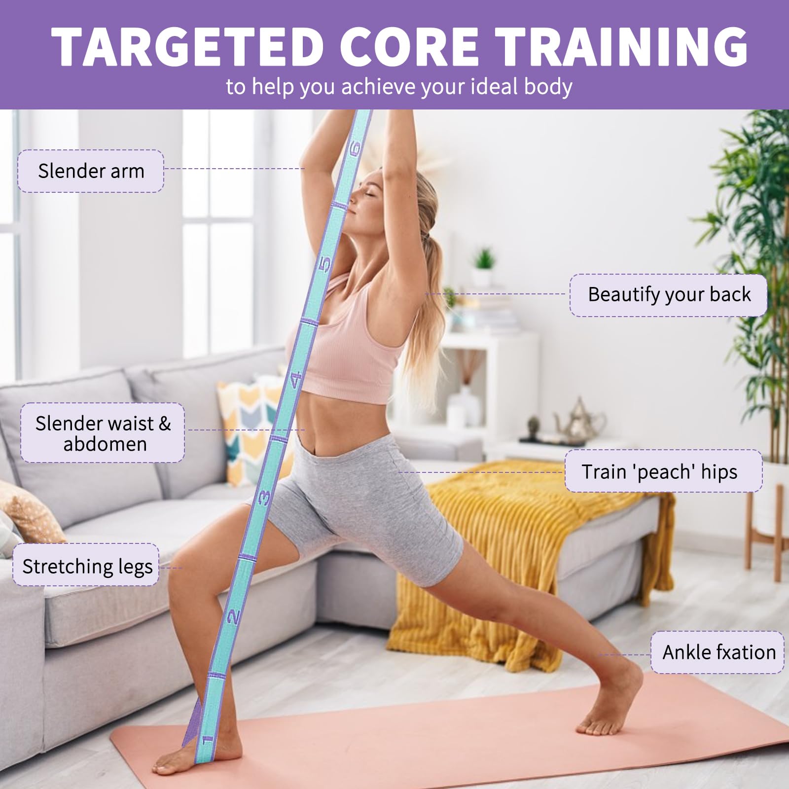 Slimming Resistance Band Yoga  - огляд і ціна Pilates Yoga For Beginners
