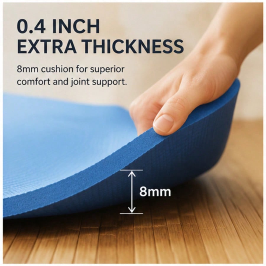 Extra Wide 8mm TPE Yoga Mat, N - огляд і ціна Pilates Yoga Hiit