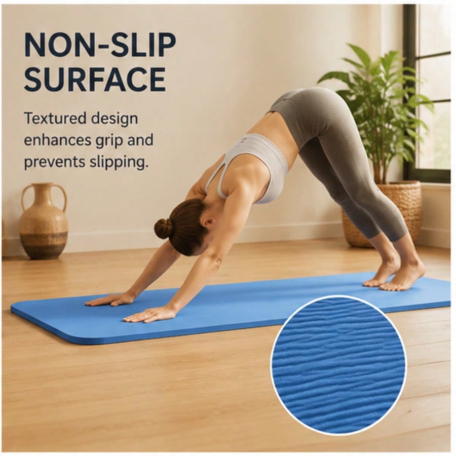 Extra Wide 8mm TPE Yoga Mat, N - огляд і ціна Pilates Yoga Hiit