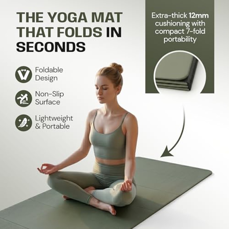 Foldable Yoga Mat for Yoga Pil - огляд і ціна Pilates Yoga Hiit