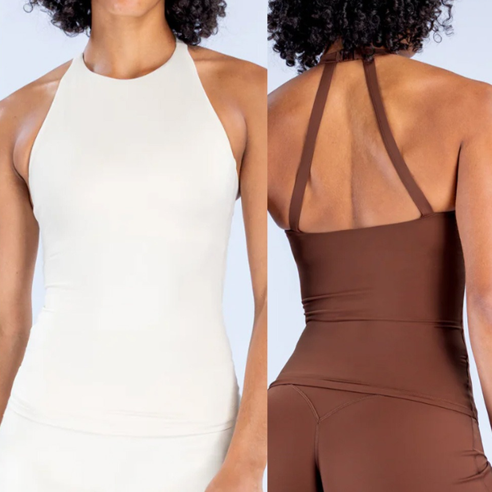 Women Halter Tank Top Built In - огляд і ціна Pilates Yoga Wear