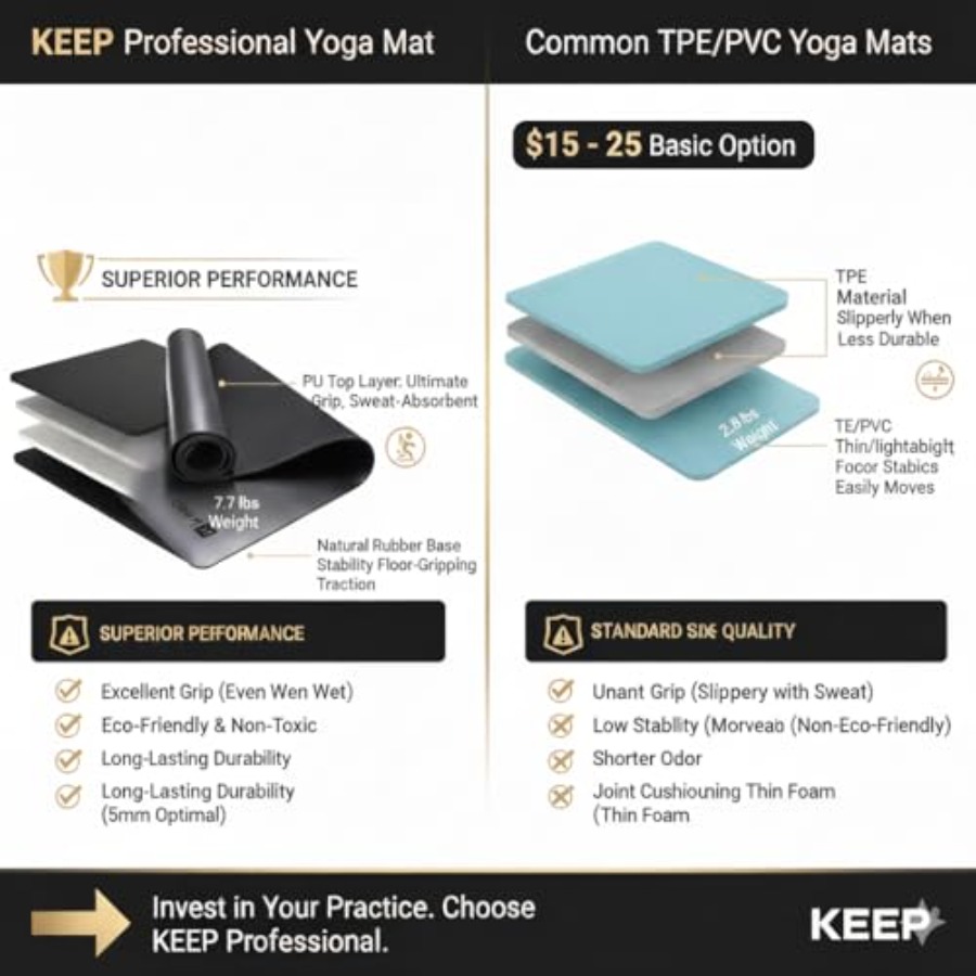 Rubber Yoga Mat for Hot Yoga,  - огляд і ціна Pilates Yoga Hiit