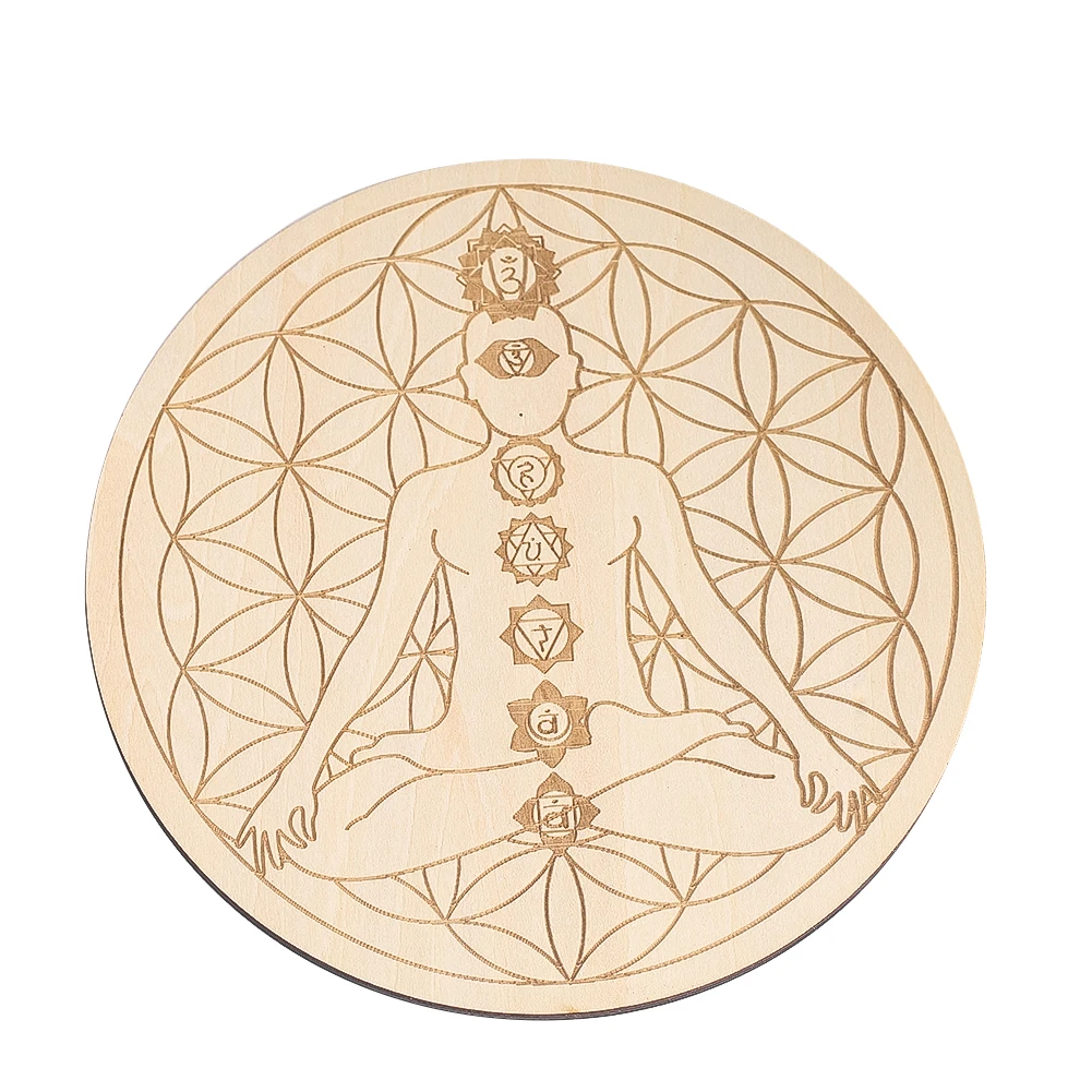 15CM Laser Engraving 7 Chakra  - огляд і ціна Mat Pilates Yoga